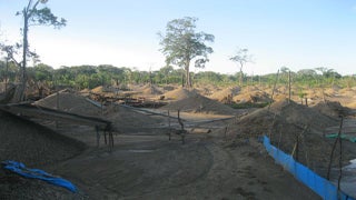 Decomisan implementos de minería informal cerca a Puerto Maldonado