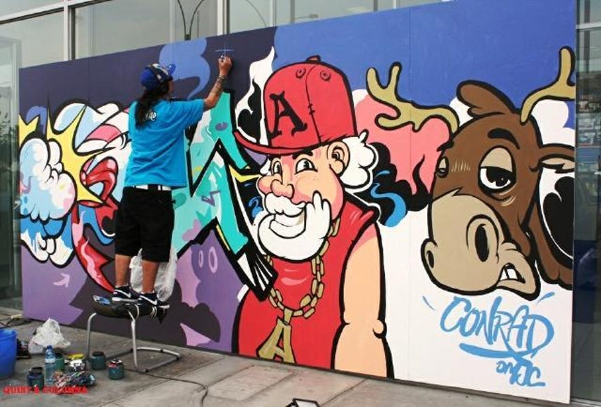 Artista urbano presenta interesante muestra de graffiti