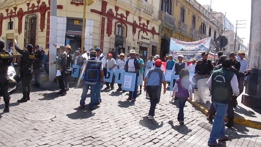 Pobladores del cono norte se movilizaron en Arequipa