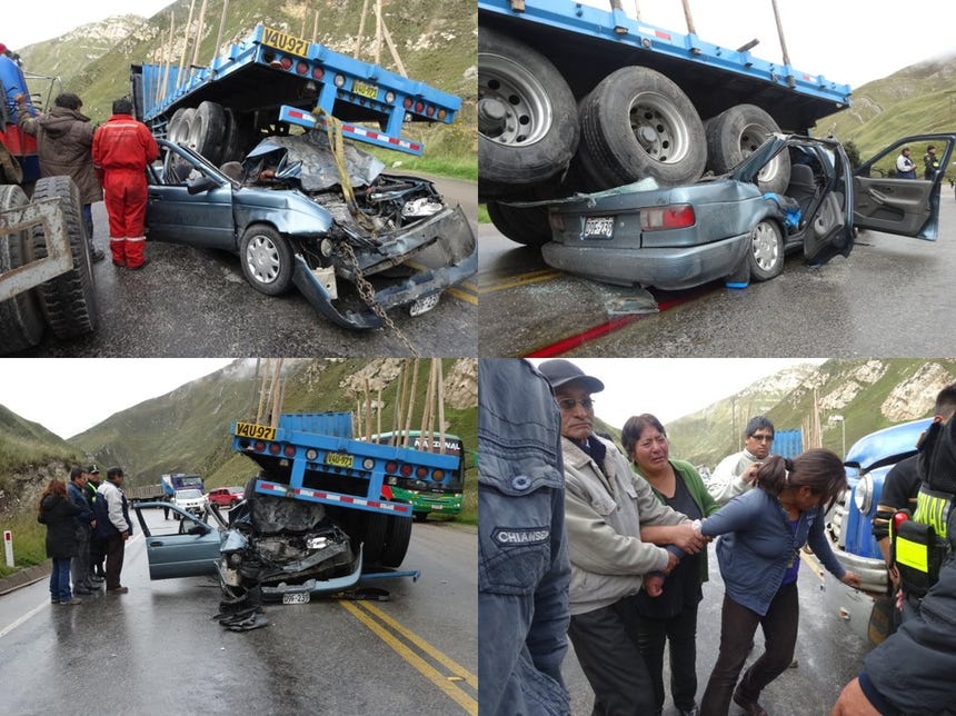 Chincha: un muerto deja choque de tráiler contra auto Tico