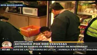 Joven ebrio es arrestado por robar un ´six pack´ y regresar por más