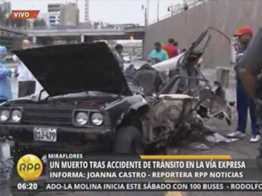 Taxista muere tras ser impactado por un auto lujoso en la Vía Expresa