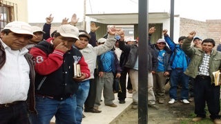 Huamachuco: obreros reclaman pagos desde hace año y medio