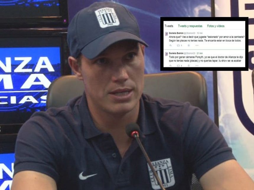 Alianza Lima: Hija de Leao Butrón acusó a George Forsyth de fingir lesión