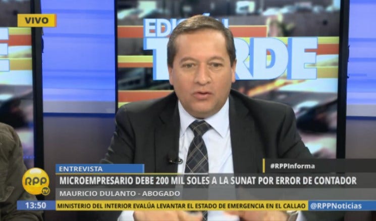 Mauricio Dulanto, abogado de microempresario
