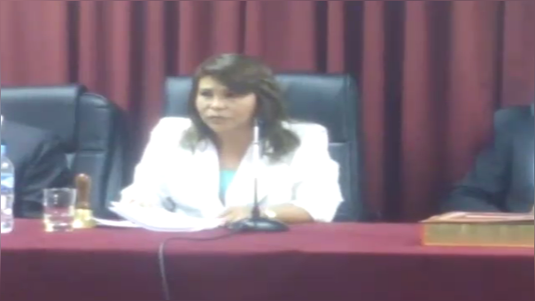 Jueza del caso Arlette Contreras, María Pacheco. La joven fue arrastrada y golpeada por su expareja Adriano Pozo.