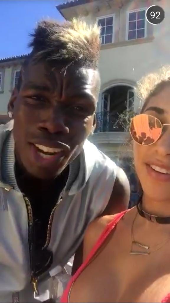Paul Pogba y Chantel Jeffries.