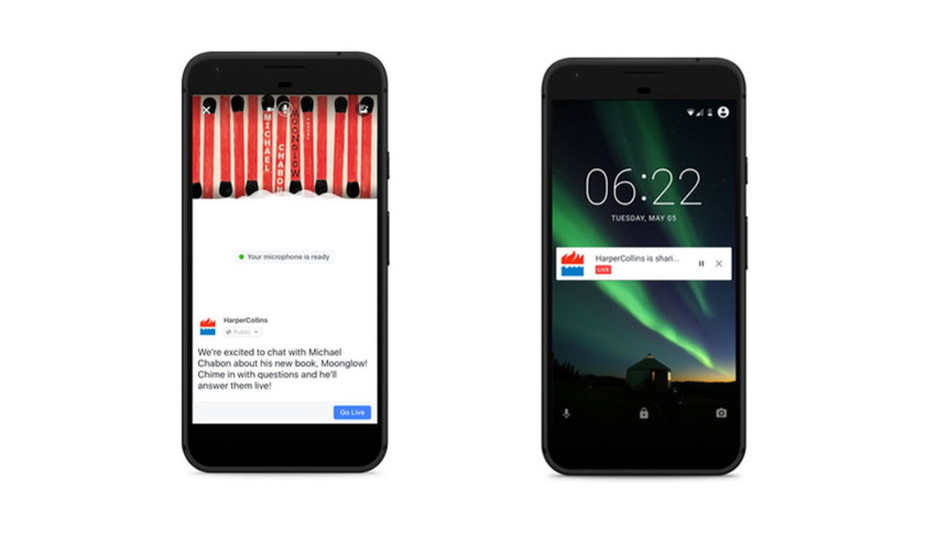 Facebook ya permite hacer transmisiones de audio en vivo.