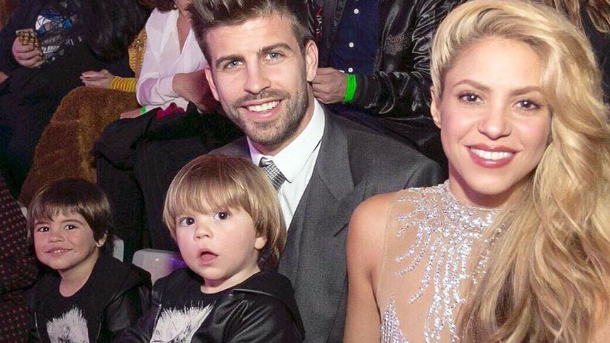 Shakira, Gerard Piqué y sus pequeños Milan y Sasha
