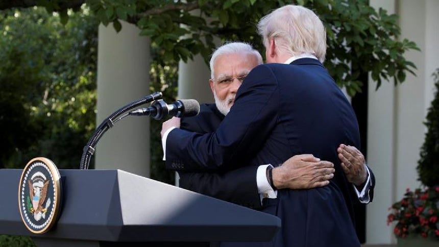 Donald Trump se reunió en la Casa Blanca con el primer ministro indio, Narendra Modi.