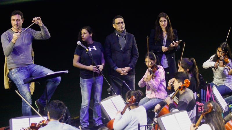 Juan Diego Flórez durante los ensayos para su concierto en el Estadio Nacional.