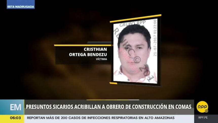 Cristhian Ortega Bendezu fue atacado mientras jugaba cartas con unos amigos luego de haber disputado un partido de fulbito.