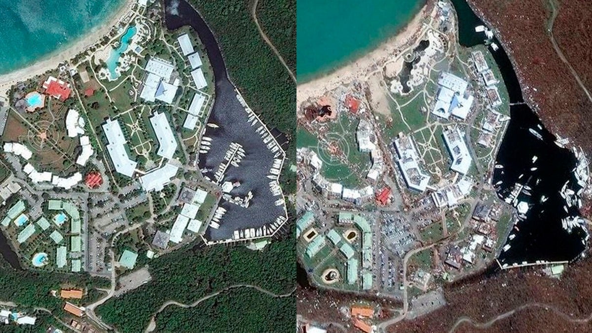 Fotos | El antes y el después del paso del huracán Irma por el Caribe