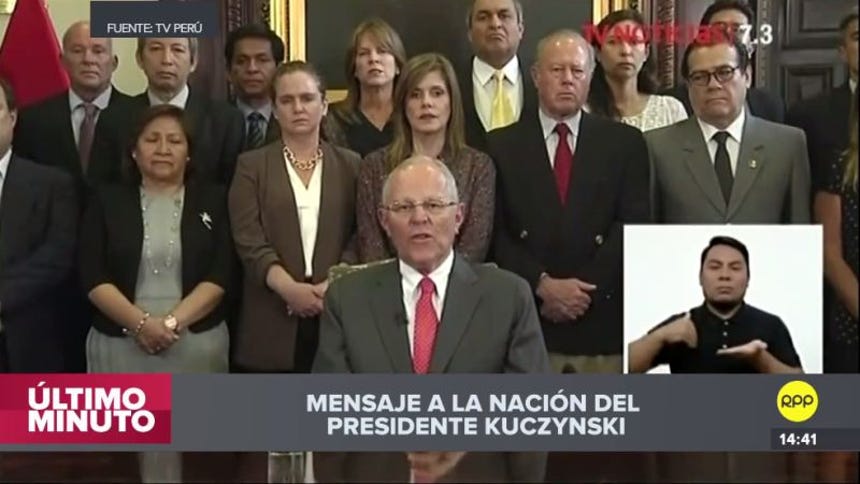 | El mensaje a la Nación con el que PPK renunció a su cargo