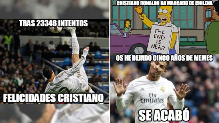 Cristiano Ronaldo anotó golazo de chalaca y está en la mira de los memes
