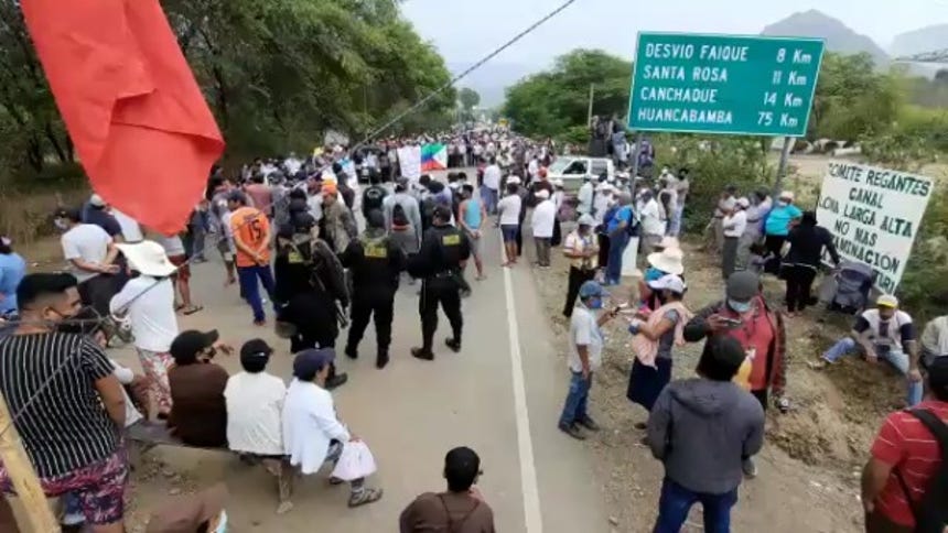 Piura: Pobladores bloquean carretera a Huancabamba en el inicio de una ...