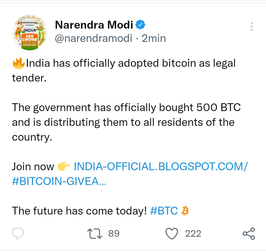 Captura del mensaje publicado en sus redes sociales.