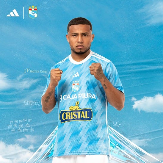 Camiseta de local de Sporting Cristal para sus partidos en la temporada 2023