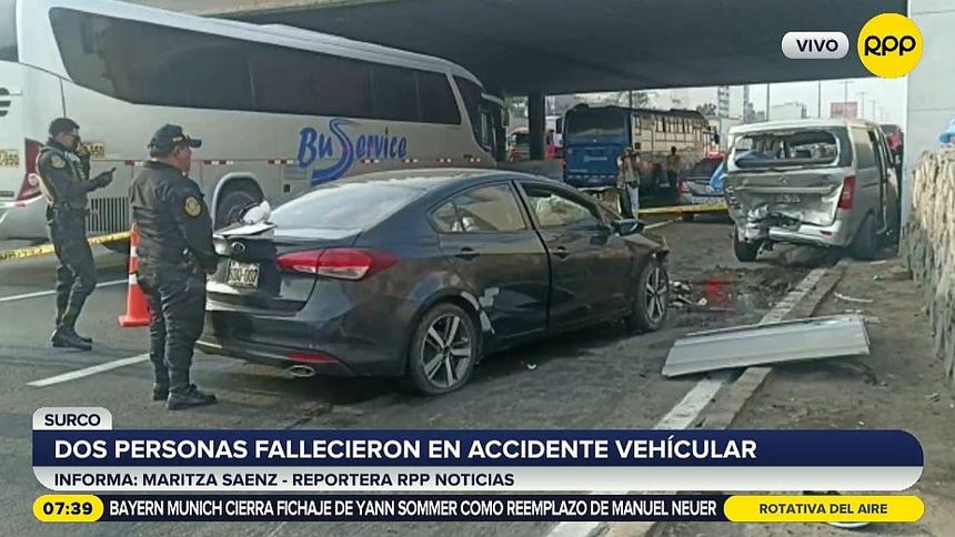 Surco: dos muertos deja un accidente de tránsito en la Panamericana Sur ...