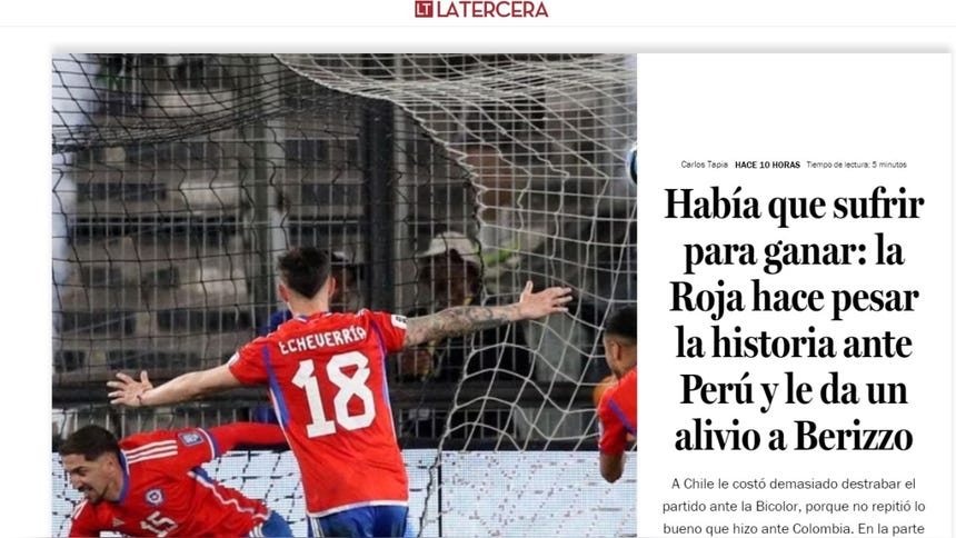 Perú perdió ante Chile: prensa chilena celebra el triunfo ante Perú por ...