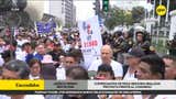 Comerciantes de Mesa Redonda realizan protesta frente al Congreso