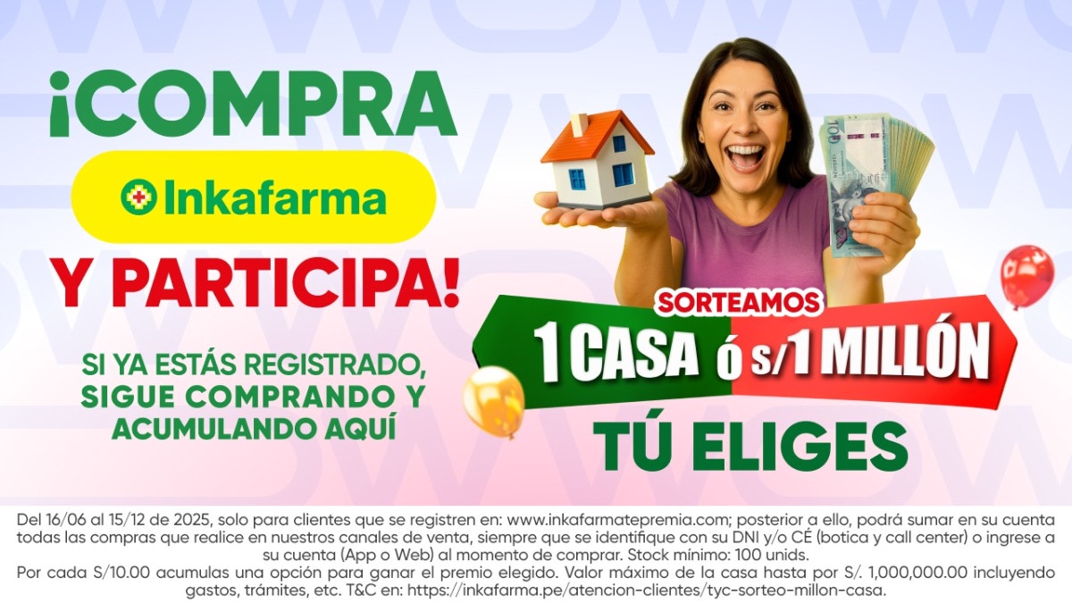 Compra en el Cyber Wow de Inkafarma y sigue acumulando opciones de ganar.