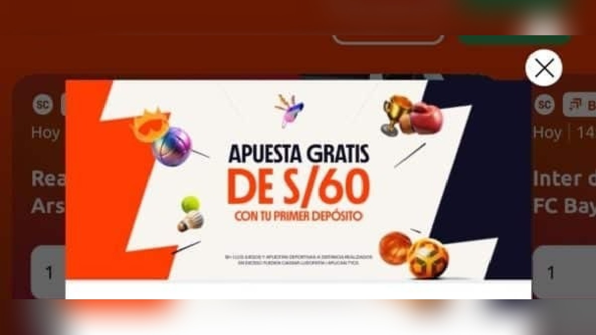 Los bonos Betano disponibles para los jugadores peruanos son: S/60 para apostar online o 60 free spins para jugar en las tragamonedas gratis.