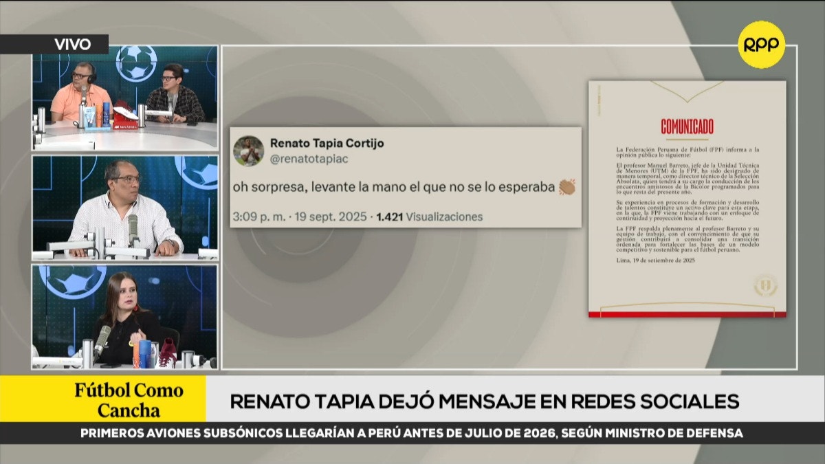 El irónico mensaje de Renato Tapia en medio de la designación de Manuel Barreto como DT interino de la Selección Peruana