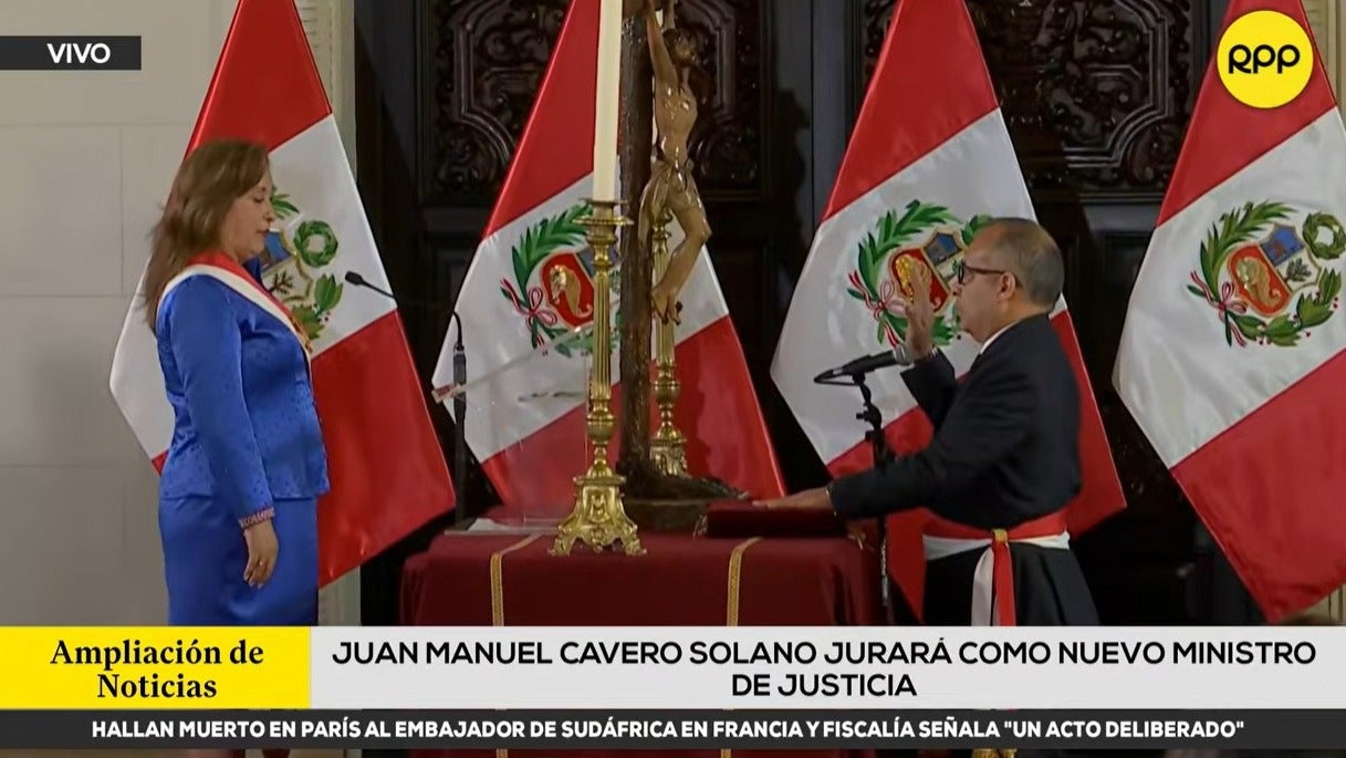 Juan Manuel Cavero Solano juró como nuevo ministro de Justicia tras  renuncia de Juan José Santiváñez