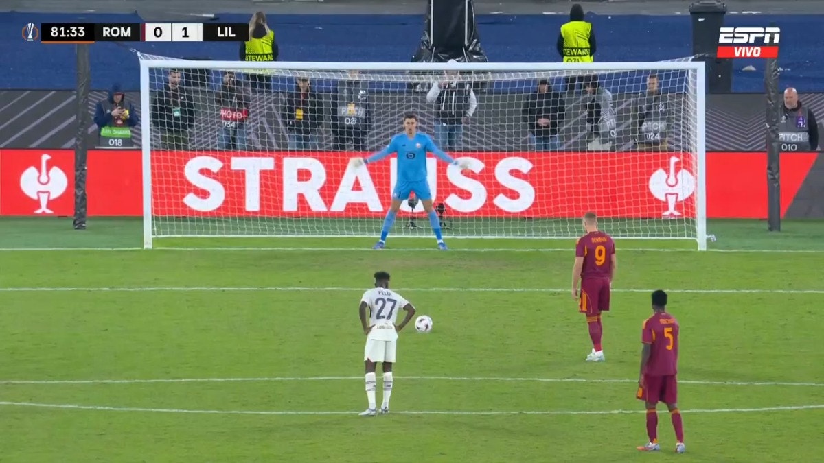 Estos fueron los penales que falló la Roma contra Lille.