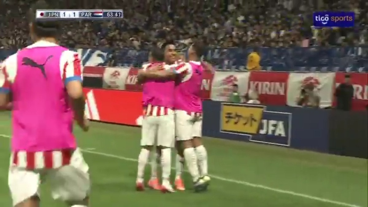 Diego Gómez anotó el 2-1 para Paraguay