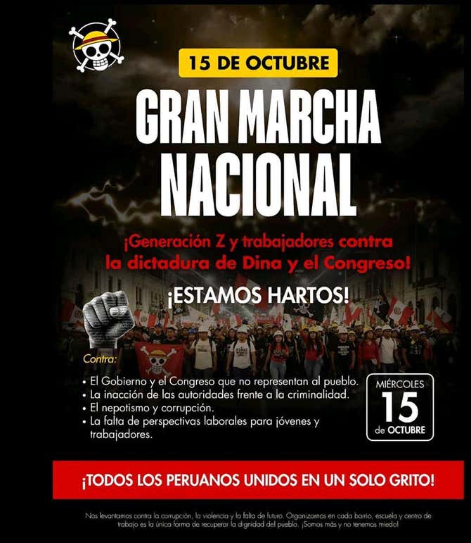Paro del 15 de octubre HOY colectivos sociales convocan a marcha ...