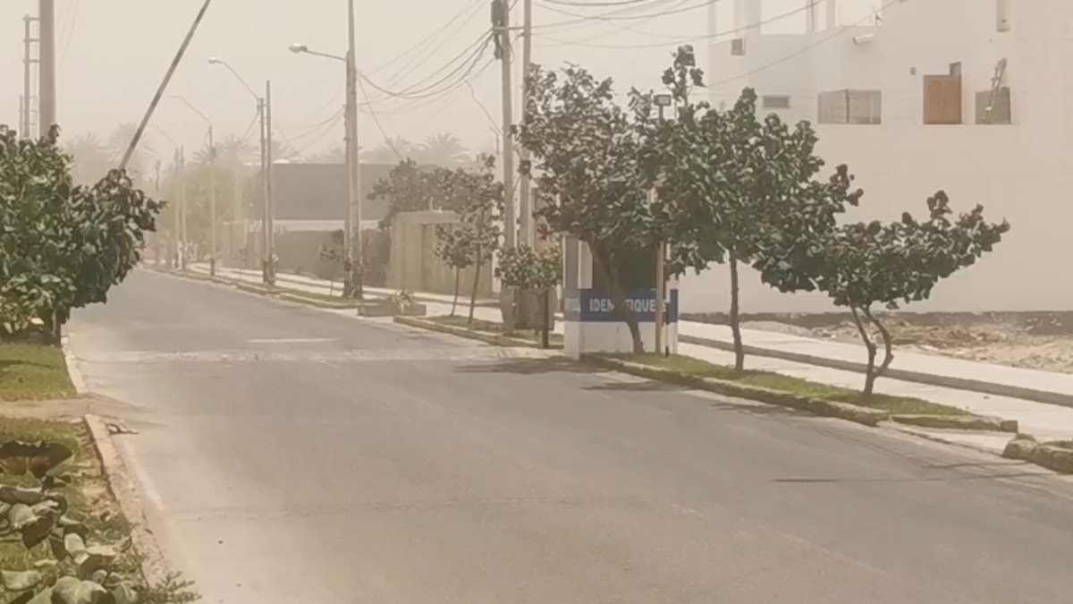 Fuertes vientos en Pisco. 