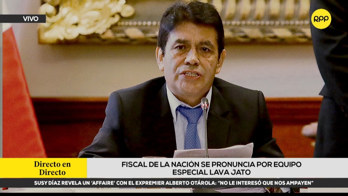 Fiscal de la Nación Tomás Gálvez asegura que destitución de fiscales se debe a que estaban participado en cosas indebidas contra él