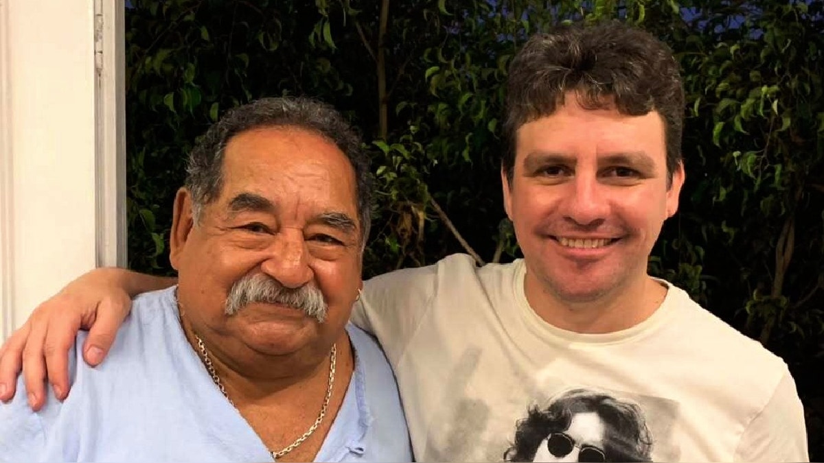 El actor peruano Ramón García junto al actor peruano Germán Loero.