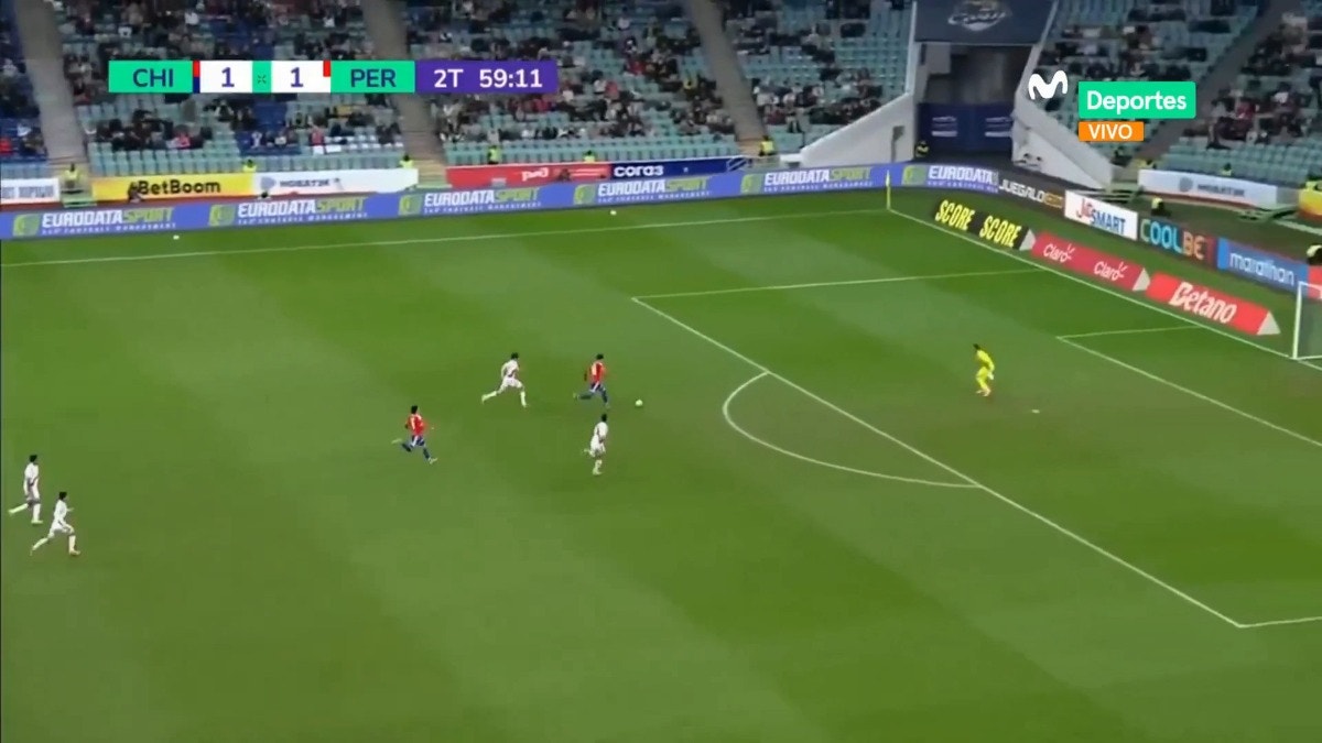 Así fue el gol de Osorio para la ventaja chilena.