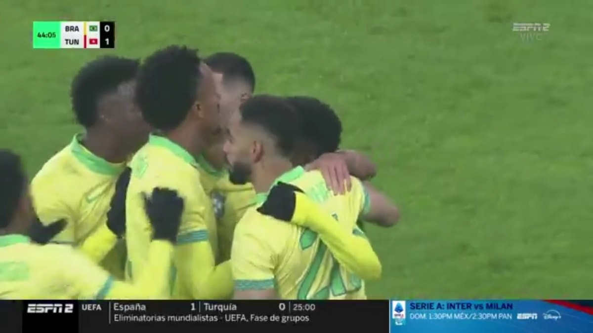 Estevao pone el 1-1 para Brasil