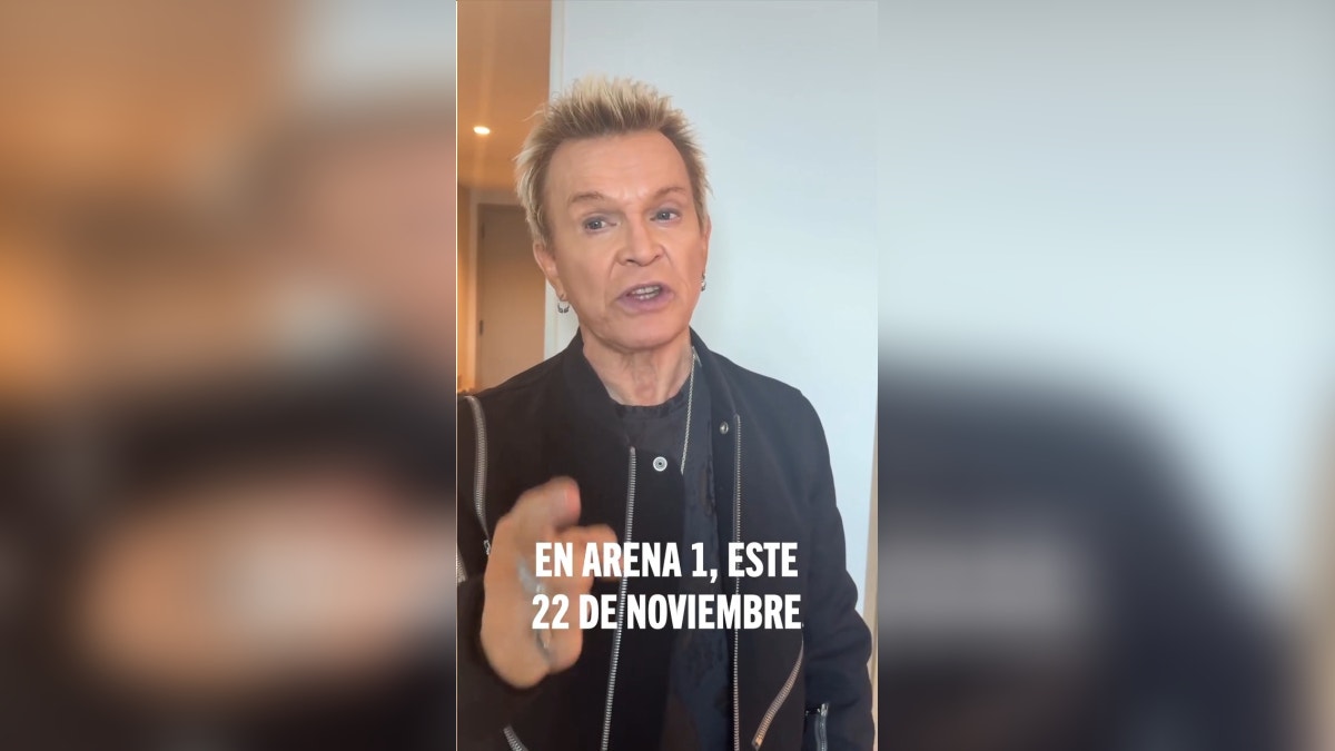 Billy Idol invita a sus fans a ir a su concierto en el Arena 1 este sábado 22 de noviembre