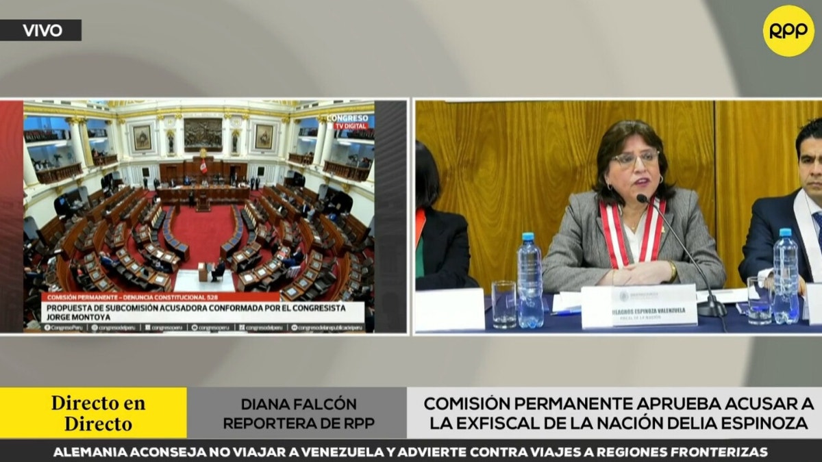 Con 16 votos a favor, la Comisión Permanente aprobó el informe que recomienda la inhabilitación de Delia Espinoza