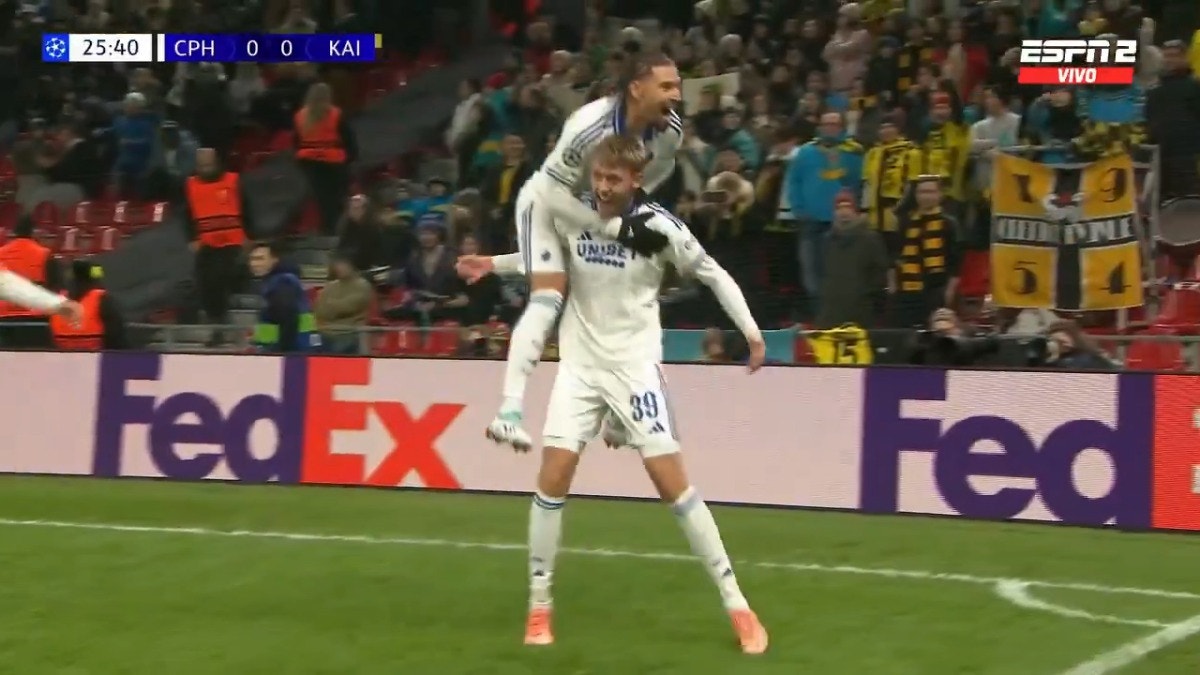 Así llegó el 1-0 para el conjunto de Copenhague.