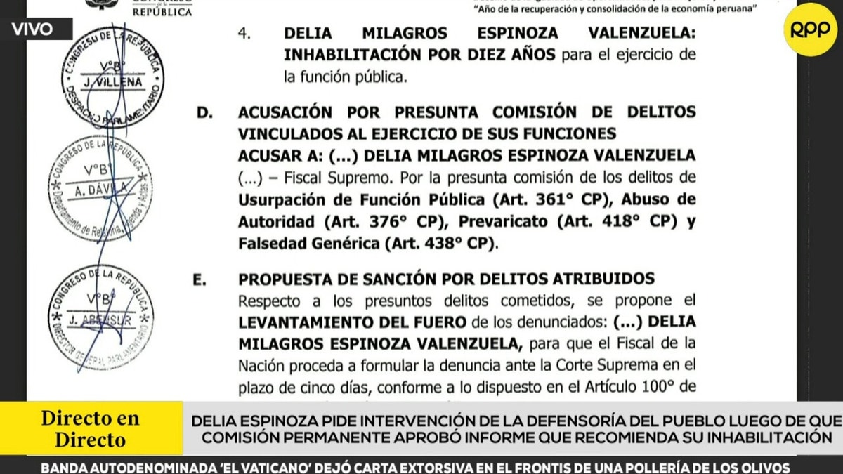 El informe aprobado por la Comisión Permanente deberá ser ratificado por el Pleno del Congreso