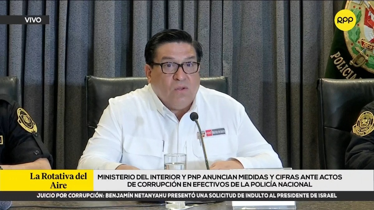 Ministerio del Interior y PNP anuncian medidas y cifras ante actos de corrupción en efectivos de la Policía Nacional 
