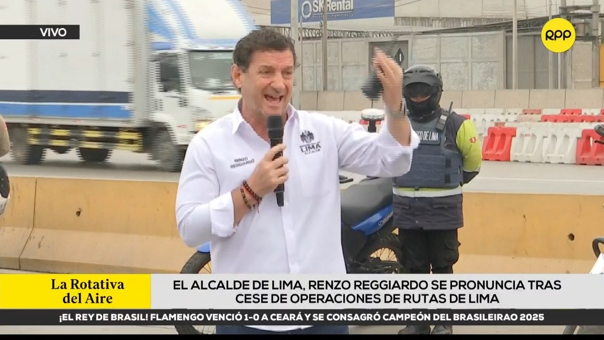 Alcalde de Lima, Renzo Reggiardo, se pronuncia tras cese de operaciones de Rutas de Lima