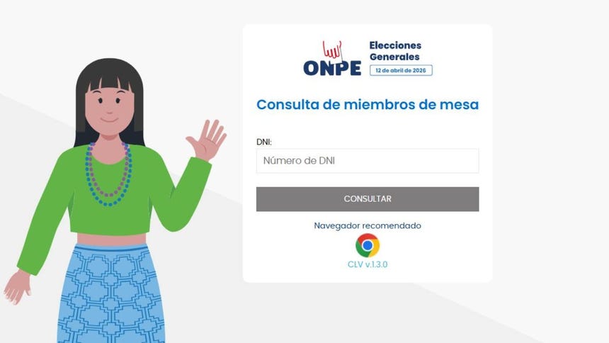 Consulta electoral de ONPE para saber si eres miembro de mesa 2026