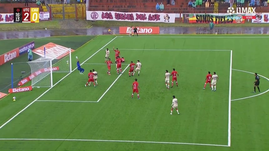 Gol anulado a Bruno Duarte que significaba el 2-0 de UTC sobre Atlético Grau