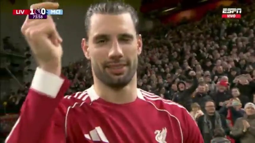 Szoboszlai anota el 1-0 para Liverpool