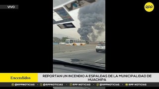 Incendio en Huachipa: más de 20 unidades del Cuerpo de Bomberos luchan contra las llamas