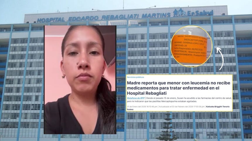 Susan López, mamá de Cielo, denunció a través del Rotafono de RPP que no le entregaban la mercaptopurina que necesitaba su hija Cielo. 