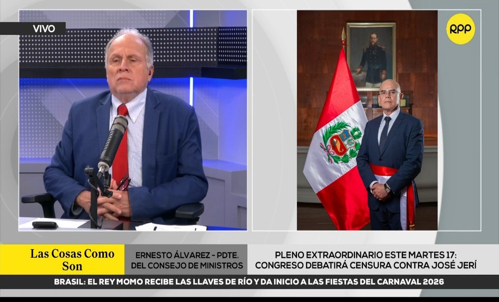 Ernesto Álvarez asegura que el presidente José Jerí no puede ser destituido del cargo a través de una censura