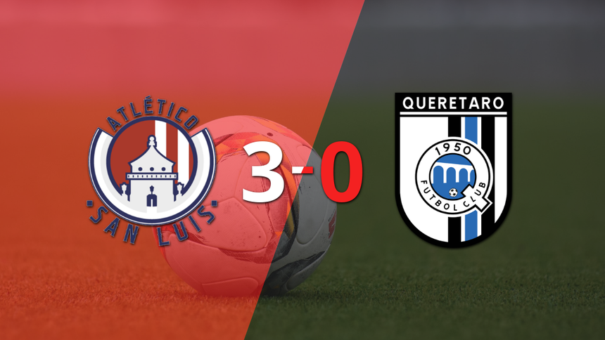 Querétaro fue superado fácilmente y cayó 3-0 contra Atl. de San Luis